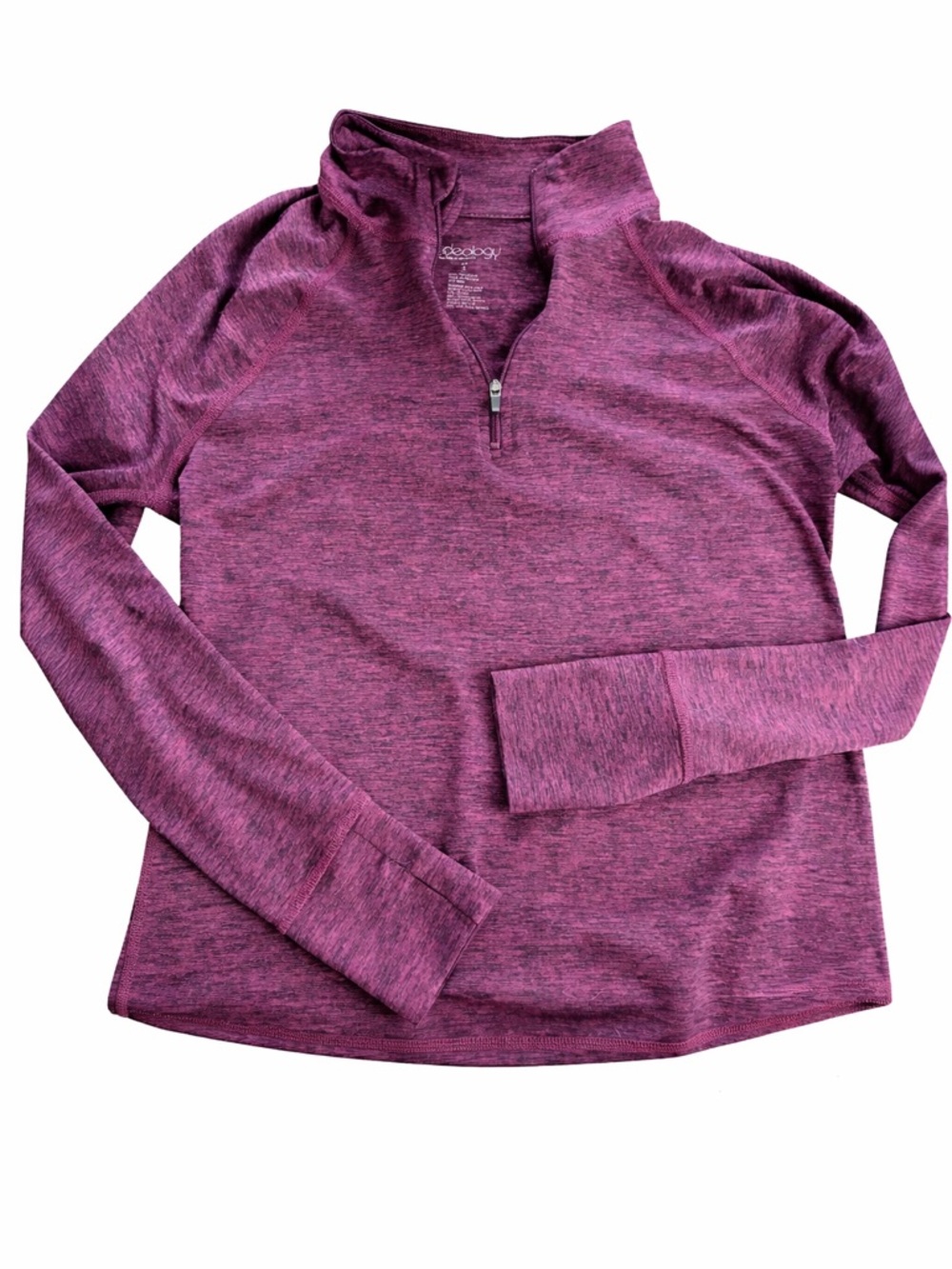 Ideology Women's Heather Magenta Quarter-Zip Pullover